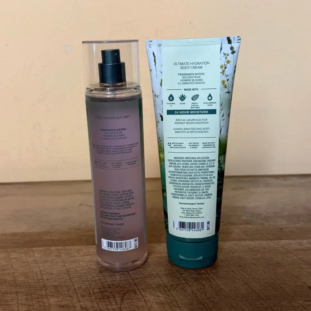 Bath & Body Works Chasing Fireflies Cream & Fragrance Mist Set Full Size